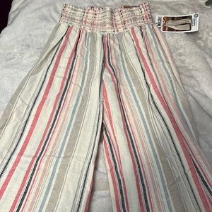 Linen striped pants